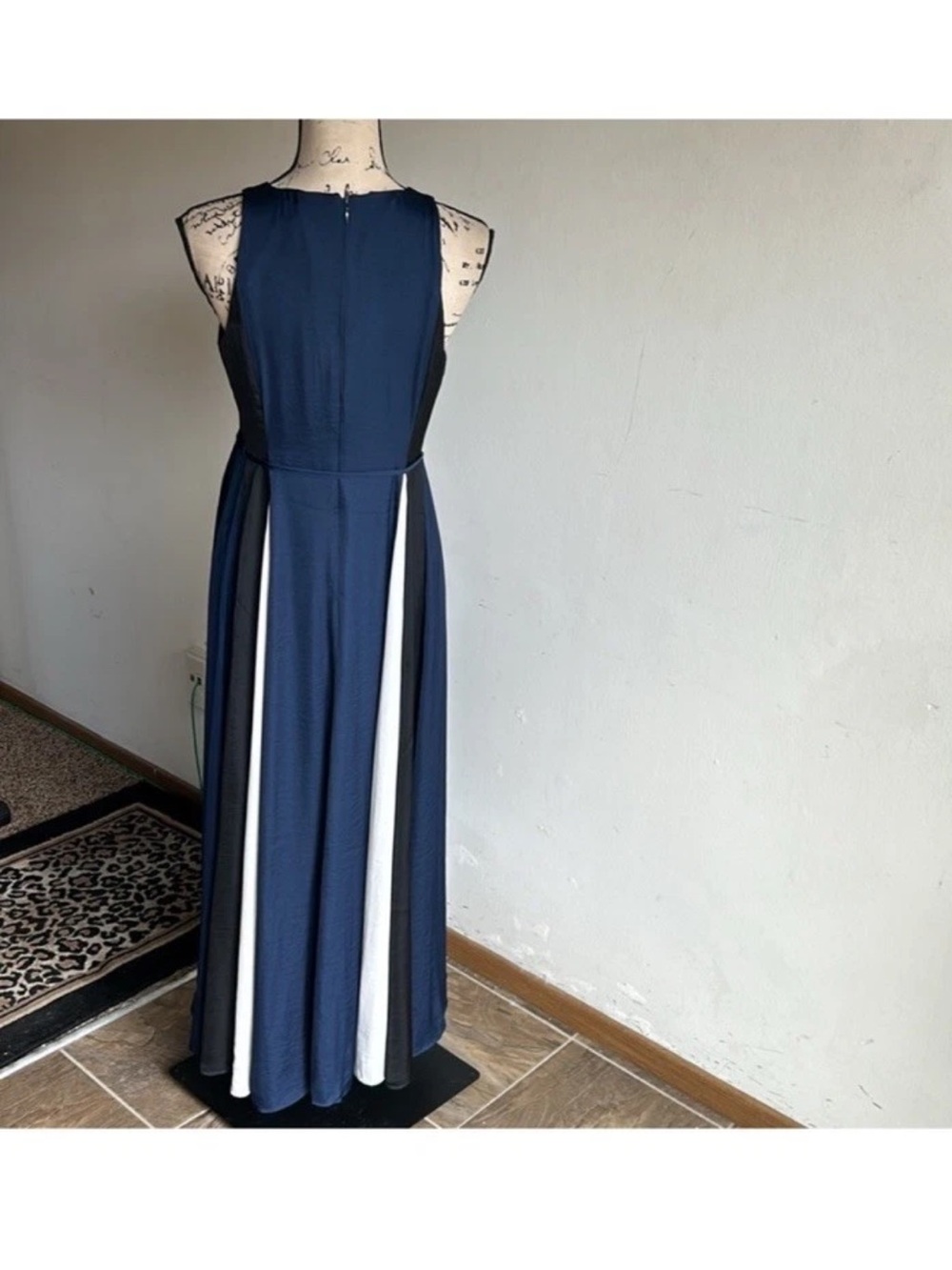 Banana Republic Sleevelss Color Block Maxi Length Dress Size 4P NWT - Picture 5 of 9
